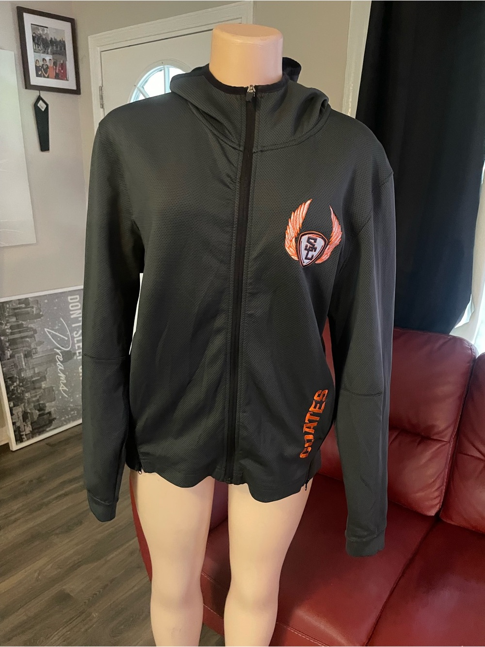 X griffin South Carolina Black Zip Hoodie with Orange Accents Coates Medium